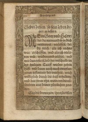 Gebet dessen/ so sein leben begert zu bessern.