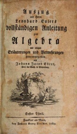 Auszug aus Leonhard Eulers vollständigen Anleitung zur Algebra