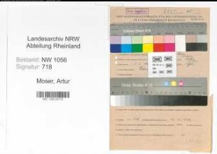 Entnazifizierung Artur Moser , geb. 08.02.1908 (Angestellter)