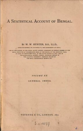 A statistical Account of Bengal, 20a