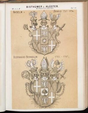Taf. 47. Anselm v. Sonius 1757-1774. - Bernhard Birnbaum 1780-1797.
