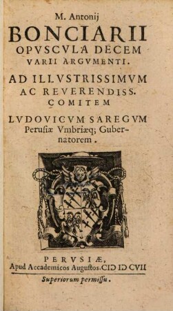Opuscula decem varii argumenti