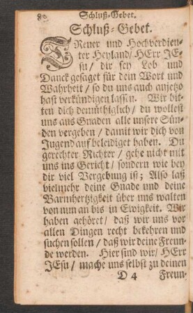 Schluß-Gebet