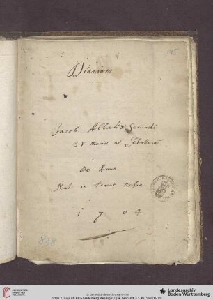 Diarium 1704