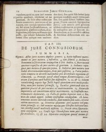 Cap. III. De Jure Connubiorum.