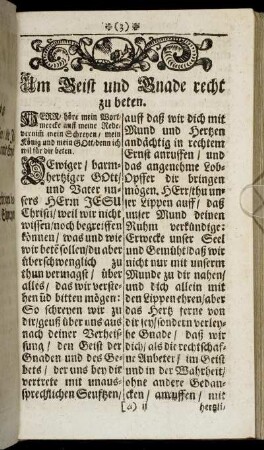 Um Geist und Gnade recht zu beten.
