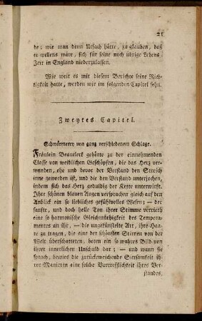 Zweytes Capitel. Schwärmerey von ganz verschiedenem Schlage