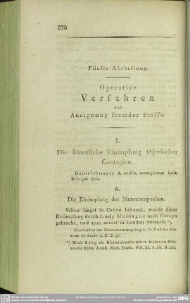 Fünfte Abtheilung. Operative Verfahren zur Aneignung fremder Stoffe