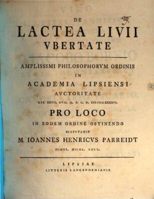 De lactea Livii ubertate