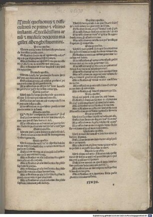 Quaestiones de primo et ultimo instanti : gewidmet Frater Carolus Faventinus