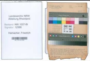 Entnazifizierung Friedrich Hamacher , geb. 29.03.1890 (Bahnsekretaer)