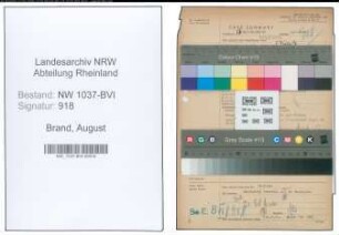 Entnazifizierung August Brand , geb. 08.09.1896 (Zahnarzt)