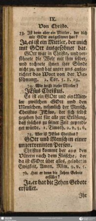 IX. Von Christo