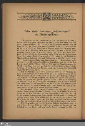 Ueber allerlei sonderbare "Verschönerungen" des Menschengeschlechts