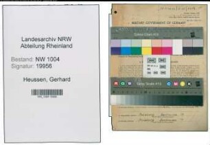 Entnazifizierung Gerhard Heussen , geb. 07.09.1882 (Betriebsfuehrer)
