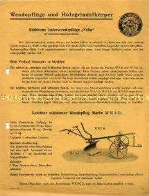 Stählerne Wendepflüge