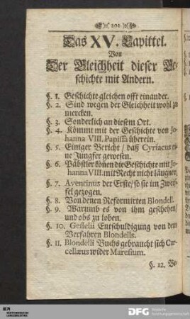 Das XV. Kapittel