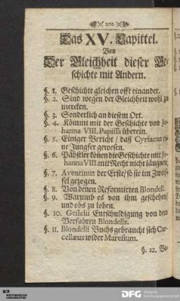 Das XV. Kapittel
