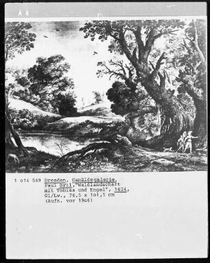 Waldlandschaft mit Tobias und dem Engel