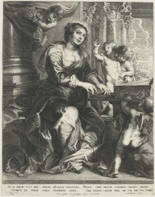 Heilige Cecilia spielt Orgel
