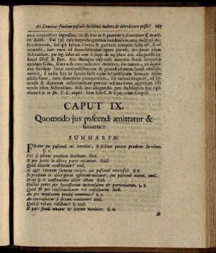 Caput IX. Quomodo jus pascendi amittatur & finiatur?