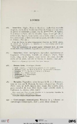 Livres (Nr. 286-352)