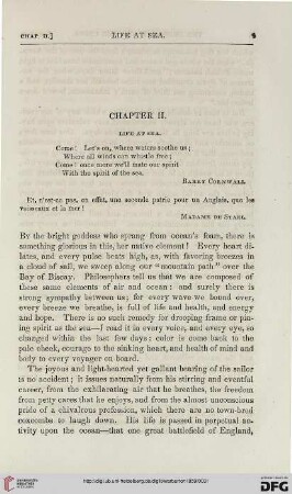 Chapter II: Life at sea