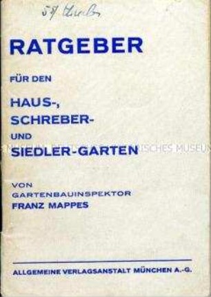 Kommunistische Tarnschrift mit Dokumenten zum VII. Weltkongress der Komintern im Layout eines Garten-Ratgebers