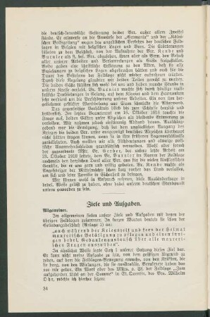 Ziele und Aufgaben.