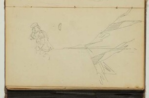 Figuren- und Landschaftstudie - Wäsche auf der Leine