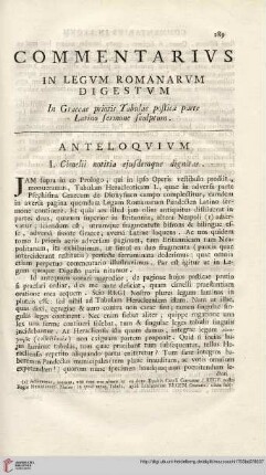 Commentarius in legum romanarum digestium