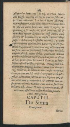 Caput III. De Simia