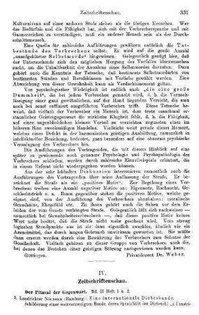 331-332, IV. Zeitschriftenschau