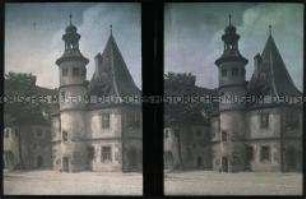 Blick auf das Hegereiterhaus in Rothenburg ob der Tauber