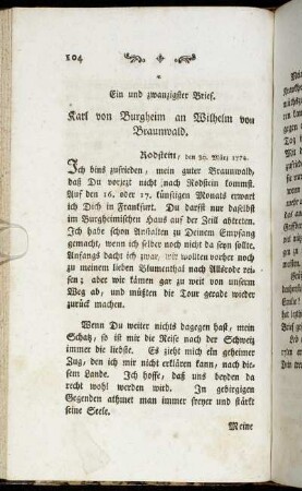 Ein und zwanzigster Brief. - Dreyßigster Brief.