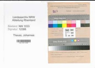 Entnazifizierung Johannes Theuss , geb. 20.06.1898 ()