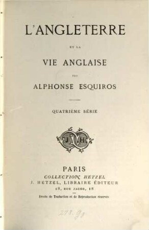 L' Angleterre et la vie Anglaise, 4