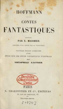 Contes fantastiques