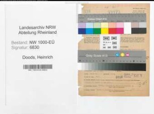 Entnazifizierung Heinrich Doods, geb. 28.03.1909 (Angest.)
