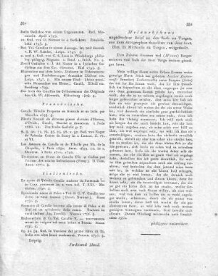 Melanchthons ungedruckter Brief an den Rath zu Torgau, aus dem Autographon desselben von dem Arzt, Hrn. D. Michaelis zu Torgau, mitgetheilt.