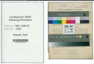 Entnazifizierung Karl Wessel , geb. 31.03.1908 (Grosskuecheninhaber)
