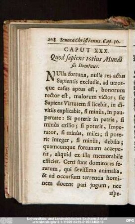 Caput XXX. Quod sapiens totius Mundi sit Dominus.
