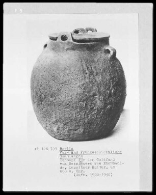 Tontopf für den Goldfund vom Messingwerk Eberswalde, Lausitzer Kultur, Bronzezeit