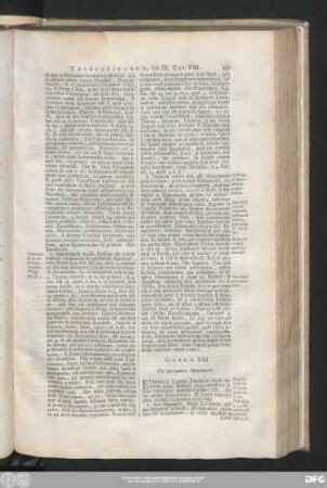 Caput. VIII. De Sacramento Matrimonii.