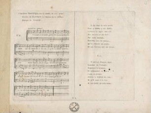 Chanson Patriotique, sur le succès des nos armes, Paroles de Coupigni du Bureau de la Marine, Musique de Gossec