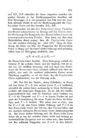 Die gemeinschaftlichen Tangenten der Curve dritter Ordnung mit der Curve von Hesse; die stationären Tangenten.