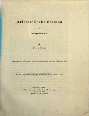 Aristotelische Studien, IV