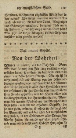 Das neunte Kapitel. Von der Wahrheit