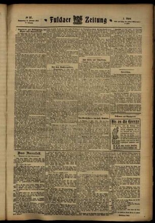 Zweite Ausgabe vom Donnerstag, den 15. Februar 1912.