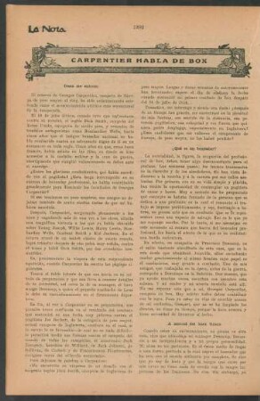 Carpentier habla de box
